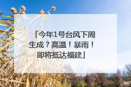 今年1号台风下周生成？高温！暴雨！即将抵达福建