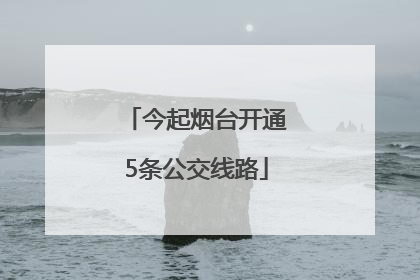 今起烟台开通5条公交线路