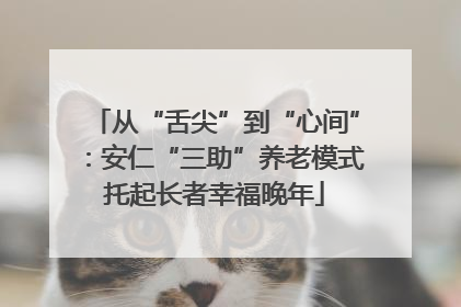 从“舌尖”到“心间”：安仁“三助”养老模式托起长者幸福晚年