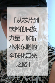 从芯片到饮料的民族力量，解析小米东鹏的全球化高光之路