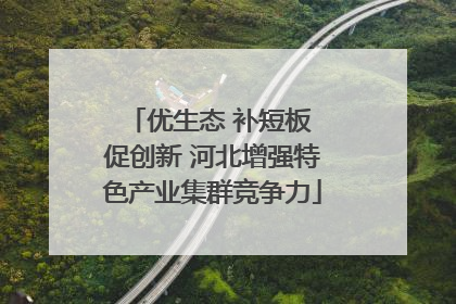 优生态 补短板 促创新 河北增强特色产业集群竞争力