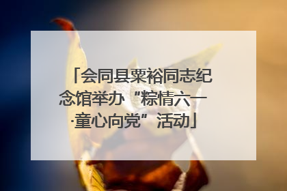 会同县粟裕同志纪念馆举办“粽情六一·童心向党”活动