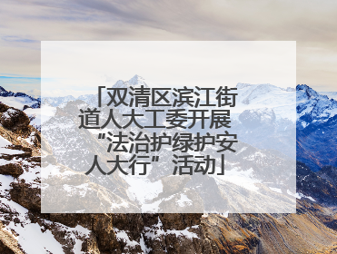 双清区滨江街道人大工委开展“法治护绿护安人大行”活动