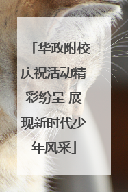 华政附校庆祝活动精彩纷呈 展现新时代少年风采