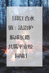 印江合水镇：法治护航成长路 共筑平安校园墙