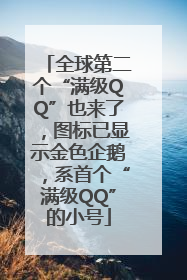 全球第二个“满级QQ”也来了，图标已显示金色企鹅，系首个“满级QQ”的小号