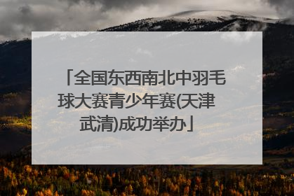全国东西南北中羽毛球大赛青少年赛(天津武清)成功举办