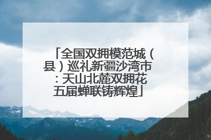 全国双拥模范城（县）巡礼新疆沙湾市：天山北麓双拥花 五届蝉联铸辉煌