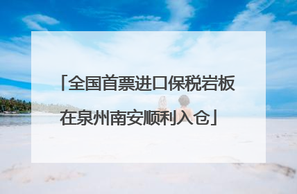 全国首票进口保税岩板在泉州南安顺利入仓