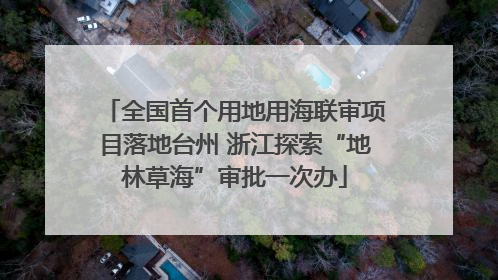 全国首个用地用海联审项目落地台州 浙江探索“地林草海”审批一次办