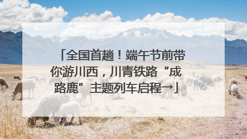 全国首趟！端午节前带你游川西，川青铁路“成路鹿”主题列车启程→