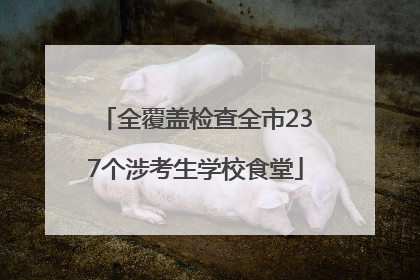 全覆盖检查全市237个涉考生学校食堂