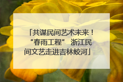 共谋民间艺术未来！“春雨工程” 浙江民间文艺走进吉林蛟河