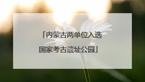 内蒙古两单位入选国家考古遗址公园