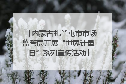 内蒙古扎兰屯市市场监管局开展“世界计量日”系列宣传活动