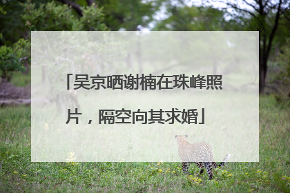 吴京晒谢楠在珠峰照片，隔空向其求婚