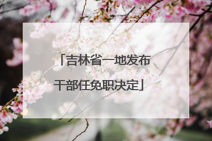 吉林省一地发布干部任免职决定