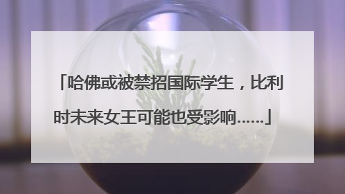 哈佛或被禁招国际学生，比利时未来女王可能也受影响……
