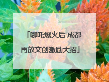 哪吒爆火后 成都再放文创激励大招