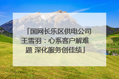 国网长乐区供电公司王雪羽：心系客户解难题 深化服务创佳绩