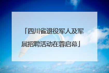 四川省退役军人及军属招聘活动在蓉启幕