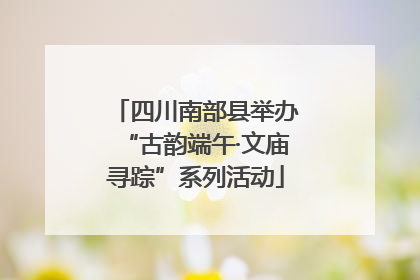 四川南部县举办“古韵端午·文庙寻踪”系列活动