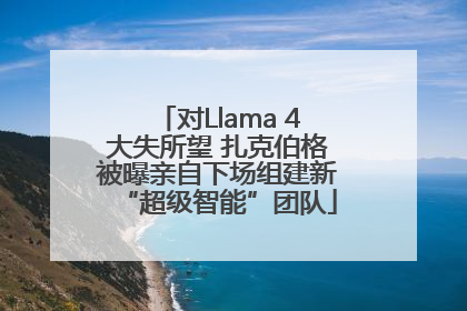 对Llama 4大失所望 扎克伯格被曝亲自下场组建新“超级智能”团队