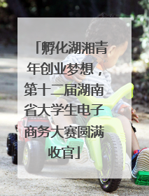 孵化湖湘青年创业梦想，第十二届湖南省大学生电子商务大赛圆满收官