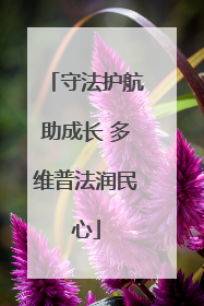 守法护航助成长 多维普法润民心