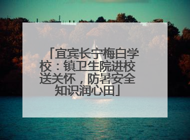 宜宾长宁梅白学校：镇卫生院进校送关怀，防暑安全知识润心田