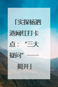 实探杨泗港网红打卡点：“三大疑问”一一揭开
