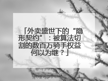 外卖盛世下的“隐形契约”：被算法切割的数百万骑手权益何以为继？
