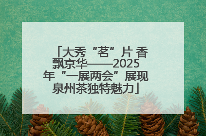 大秀“茗”片 香飘京华——2025年“一展两会”展现泉州茶独特魅力