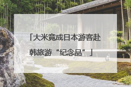 大米竟成日本游客赴韩旅游“纪念品”