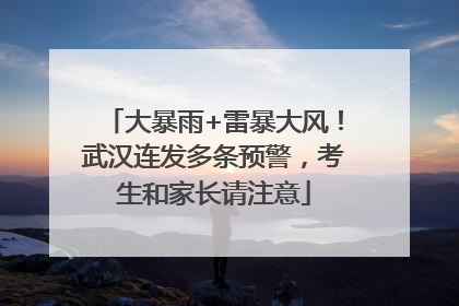 大暴雨+雷暴大风！武汉连发多条预警，考生和家长请注意