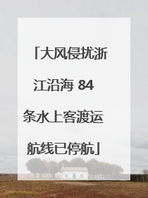 大风侵扰浙江沿海 84条水上客渡运航线已停航