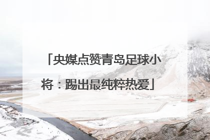 央媒点赞青岛足球小将：踢出最纯粹热爱