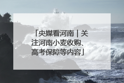 央媒看河南｜关注河南小麦收购、高考保障等内容