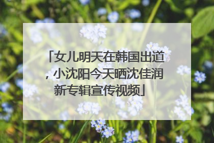 女儿明天在韩国出道，小沈阳今天晒沈佳润新专辑宣传视频