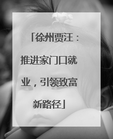 徐州贾汪：推进家门口就业，引领致富新路径