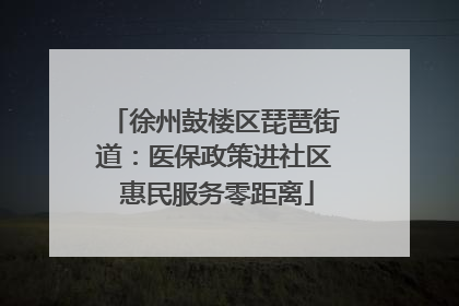 徐州鼓楼区琵琶街道：医保政策进社区 惠民服务零距离