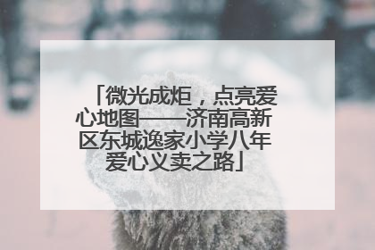 微光成炬，点亮爱心地图——济南高新区东城逸家小学八年爱心义卖之路