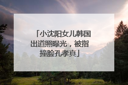 小沈阳女儿韩国出道照曝光，被指撞脸孔孝真