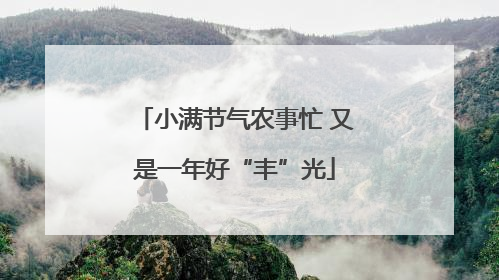 小满节气农事忙 又是一年好“丰”光