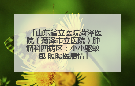 山东省立医院菏泽医院（菏泽市立医院）肿瘤科四病区：小小驱蚊包 暖暖医患情