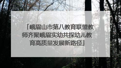 峨眉山市第八教育联盟教师齐聚峨眉实幼共探幼儿教育高质量发展新路径