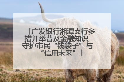 广发银行湘潭支行多措并举普及金融知识 守护市民“钱袋子”与“信用未来”