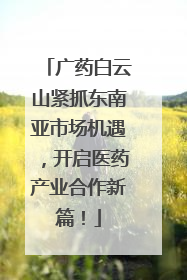 广药白云山紧抓东南亚市场机遇，开启医药产业合作新篇！
