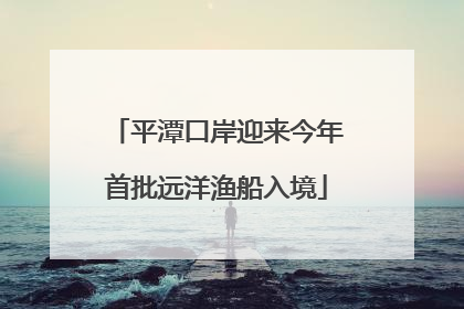平潭口岸迎来今年首批远洋渔船入境
