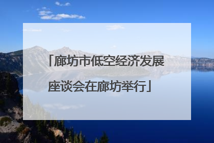 廊坊市低空经济发展座谈会在廊坊举行